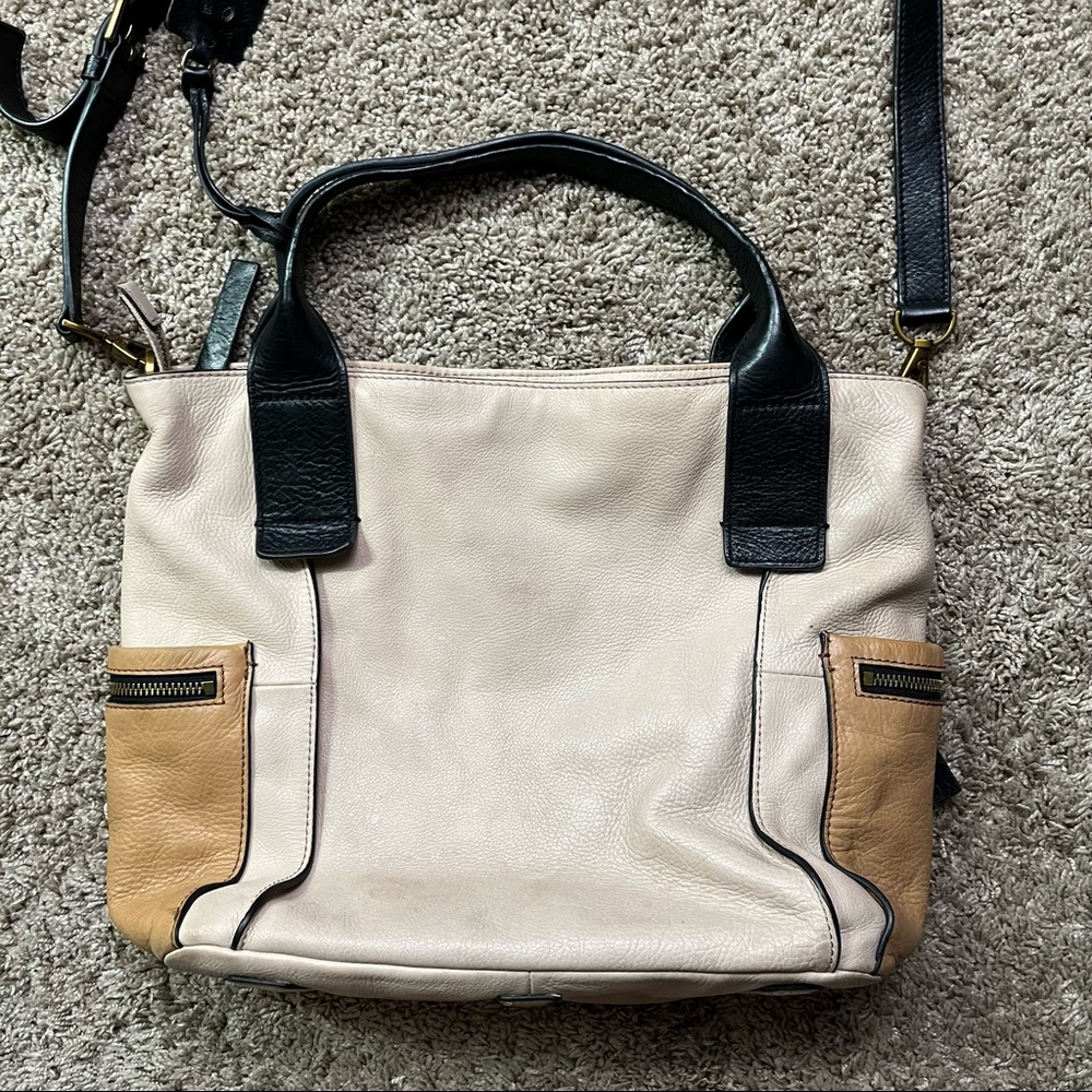 Fossil Emerson Color Block Side Pocket Satchel To… - image 5